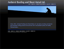 Tablet Screenshot of amherstroofing.com